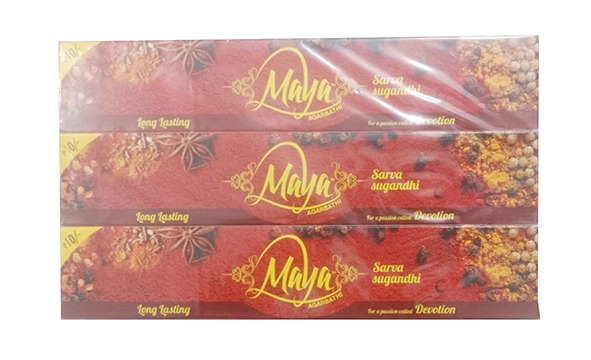 Maya Incense Masala Sarva Sugandhi Rs-10 Pack of 12